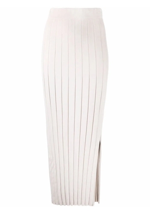 Fabiana Filippi ribbed knitted maxi skirt - Neutrals
