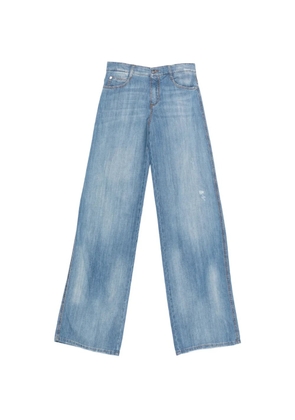 Ermanno Scervino wide-leg logo-patch jeans - Blue