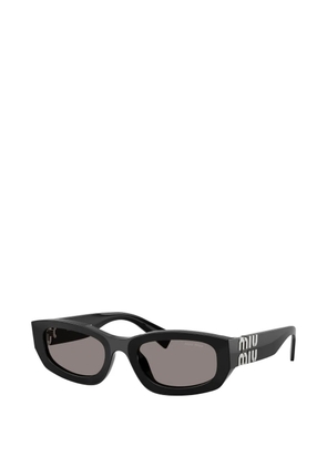 Miu Miu Eyewear logo rectangle sunglasses - Black