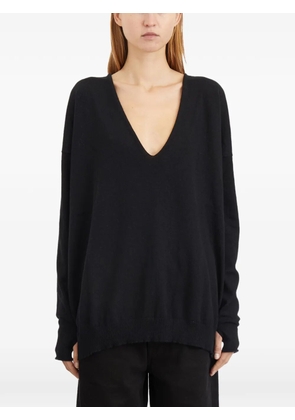 Isabel Benenato V-neck cashmere sweater - Black
