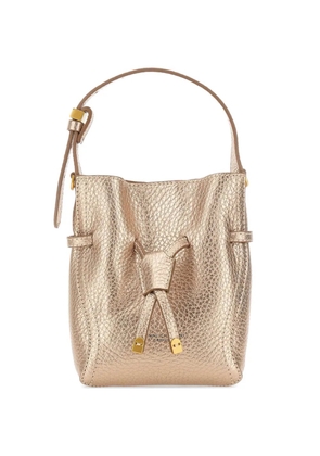 GIANNI CHIARINI Sienna drawstring leather bucket bag - Gold