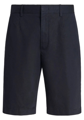 Zegna Summer cotton-linen chino shorts - Blue