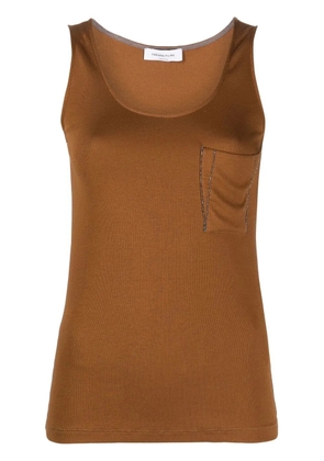 Fabiana Filippi bead-embellished tank top - Brown