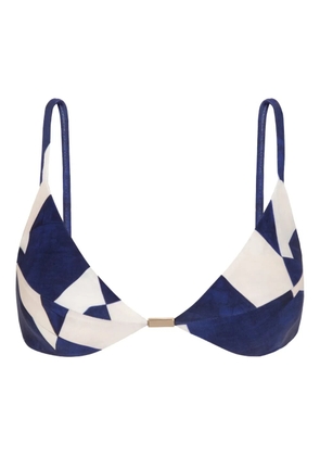 Lenny Niemeyer Triangulo Recorte abstract-print bikini top - White