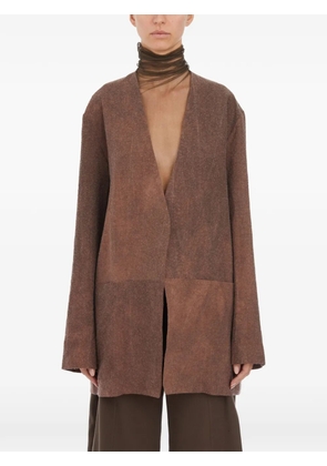 Cortana open front coat - Brown