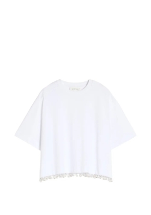 Sportmax embellishment cotton T-shirt - White