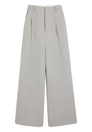 AMI Paris Pleated palazzo pants - Grey