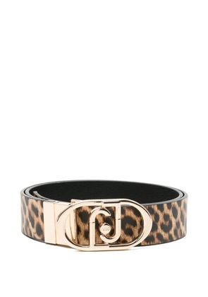 LIU JO leopard buckle belt - Neutrals