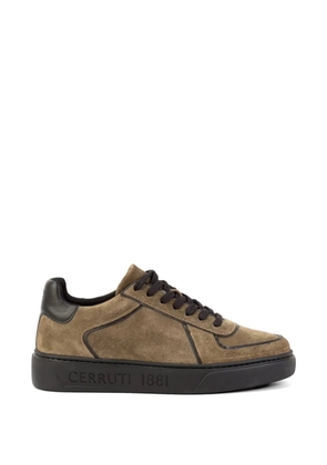 Cerruti 1881 suede panelled sneakers - Brown