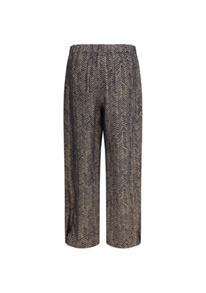 Giorgio Armani chevron-pattern jacquard trousers - Brown