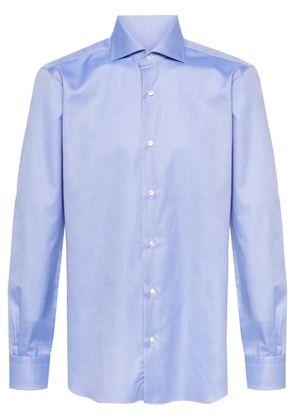 Barba cutaway collar cotton shirt - Blue