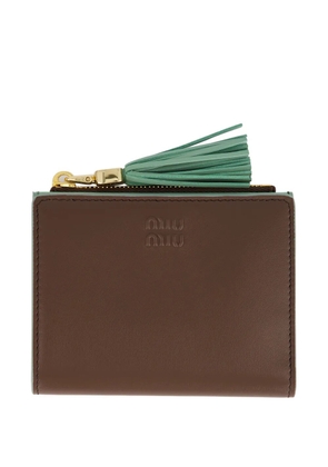 Miu Miu logo-embossed wallet - Brown
