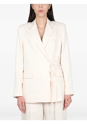 MSGM tie-fastening blazer - Neutrals