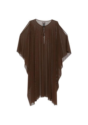 Fisico tie-fastening midi dress - Brown