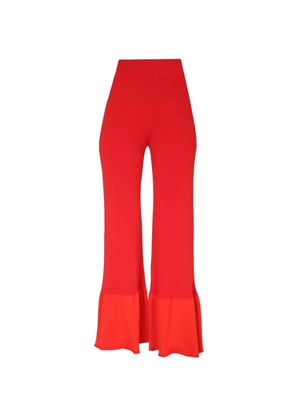 Stella McCartney ribbed trousers - Red