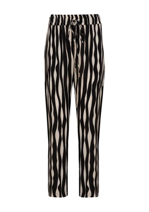 Lenny Niemeyer drawstring-waist wave-print trousers - Black