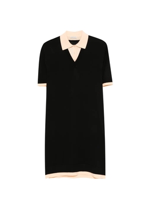 Moncler polo-collar mini dress - Black