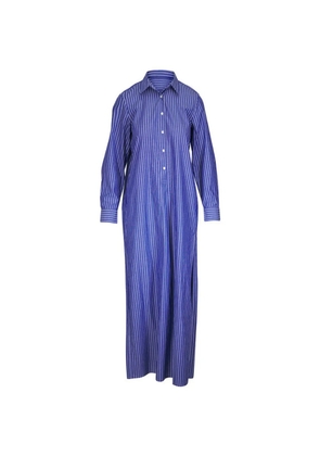 Nili Lotan striped shirt maxi dress - Blue