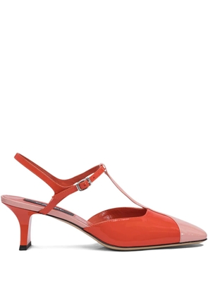 Carel Paris 40mm Isadora leather T-bar pumps - Orange