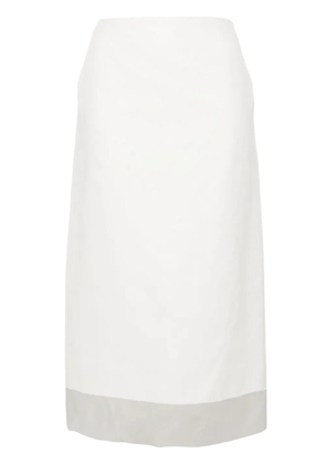 Sportmax layered pencil skirt - White