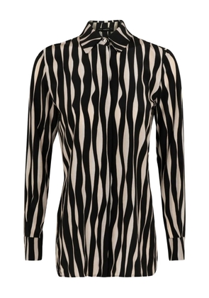 Lenny Niemeyer wave-print silk shirt - Black