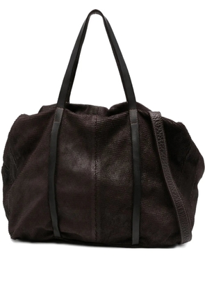 SOMMET textured calf leather tote bag - Brown