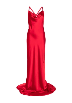 Norma Kamali satin gown dress - Red
