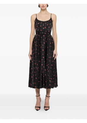 NISSA belted midi dress - Black