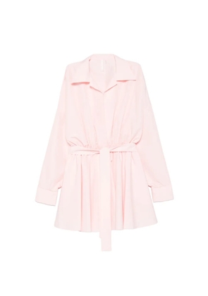 Norma Kamali belted flared mini dress - Pink