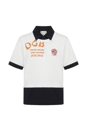 Marine Serre graphic-print polo shirt - White