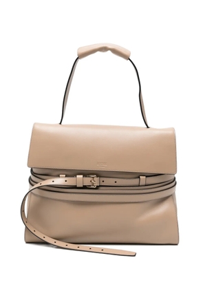 Moschino Pre-Owned Tie Me leather shoulder bag - Neutrals