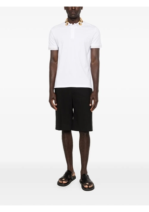 Versace Jeans Couture baroque-pattern-collar polo shirt - White