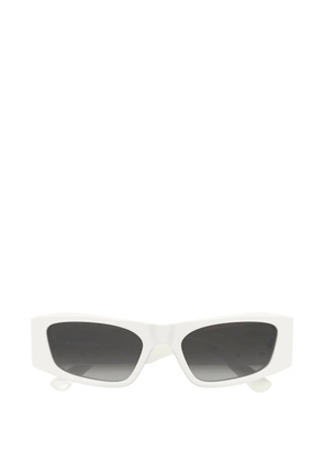 Balenciaga Eyewear rectangle logo sunglasses - White