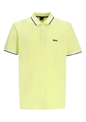 BOSS Paddy striped-collar polo shirt - Yellow