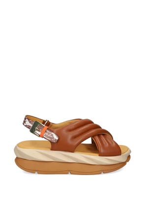 4CCCCEES Mellow Mana criss-cross sandals - Brown