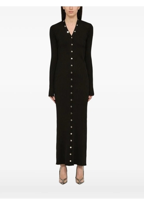The Attico buttoned maxi dress - Black
