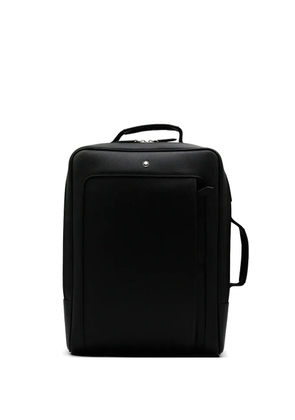 Montblanc zip leather backpack - Black