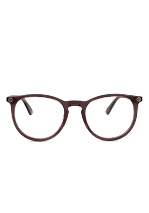 Gucci Eyewear round-frame glasses - Brown