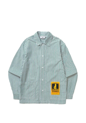 Service Works striped pocket chef shirt - Green