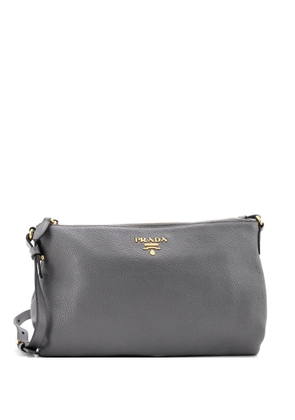 Prada Pre-Owned Flat Zip Vitello Daino Mini crossbody bag - Grey