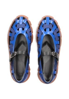 4CCCCEES Tura Lex woven strap platform pumps - Blue