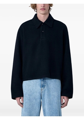 Rier long-sleeved polo sweater - Black