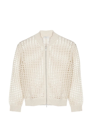 Peserico openwork zip-fastening cardigan - Neutrals