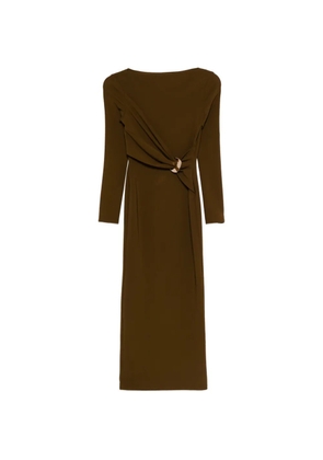 Roland Mouret appliqué-detail midi dress - Brown