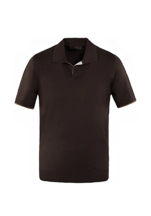 Moorer Vernon-Lsp polo shirt - Brown