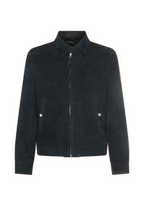 Mackage Giovanni-Su zipped suede jacket - Blue