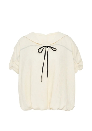 Renli Su bow-detail balloon blouse - Neutrals