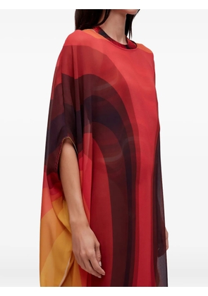 Osklen Ipanema print maxi dress - Red