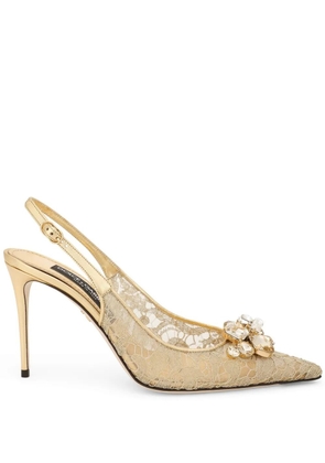 Dolce & Gabbana Rainbow lace pumps - Gold