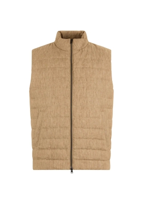 Herno zip-up quilted gilet - Neutrals